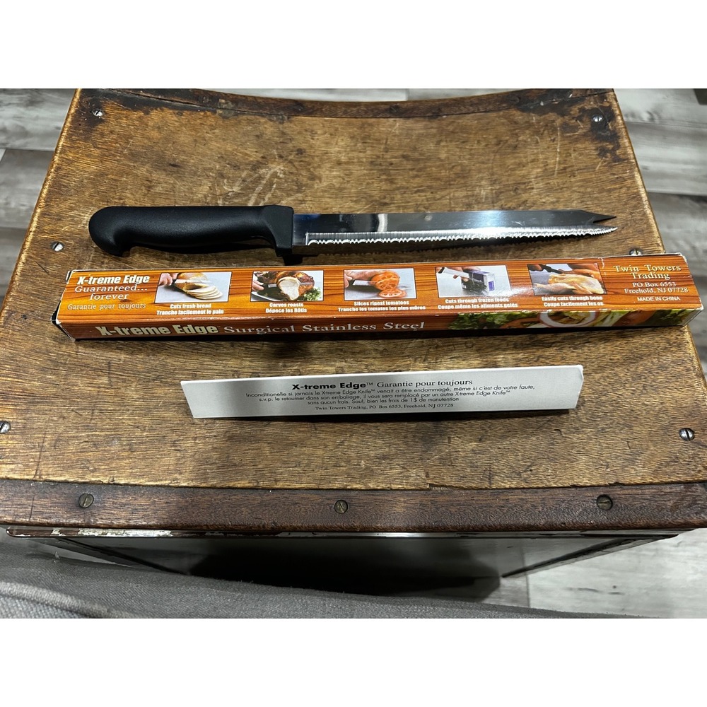 X-treme Edge Knife Twin Towers Trading Surgical Stainless Steel Serrated Blade